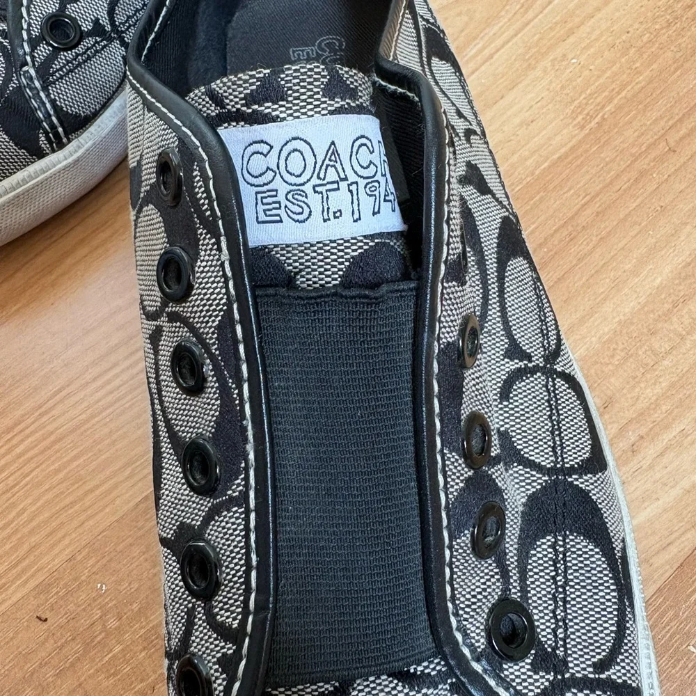 Coach Bev Monogram Signature Logo Slip On Sneakers - Picture 8 of 14